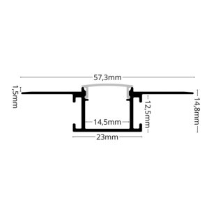 LED Profil ALU Gipskarton_9 2000mm