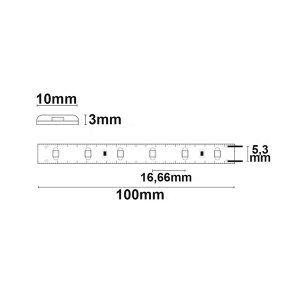 LED Strip 24V IP66 60 LED/m 5m selbstklebend warmweiß
