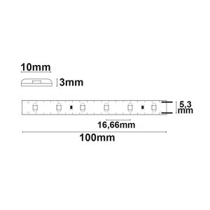 LED Strip 24V IP66 60 LED/m 5m selbstklebend neutralweiß