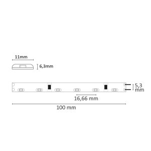 LED Strip SideLED 24V IP66 60 LED/m 5m selbstklebend warmweiß