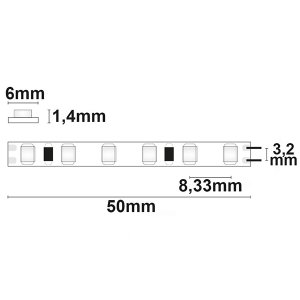 LED Strip Micro 24V 15W/m 120LED/m 5m Rolle selbstklebend neutralweiß