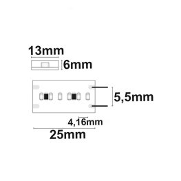 LED Strip 24V IP67 240 LED/m 5m selbstklebend warmweiß