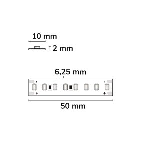 LED Strip Linear 48V IP20 160 LED/m 10m selbstklebend neutralweiß