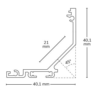 LED Eckprofil CORNER 20N Aluminium eloxiert 200cm