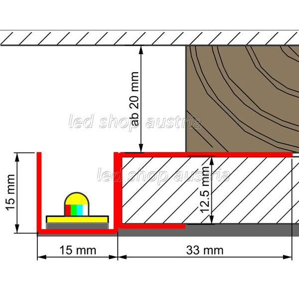 (Bild für) LED Trockenbau Konstruktionsprofil Zinkblech DSL 2000mm