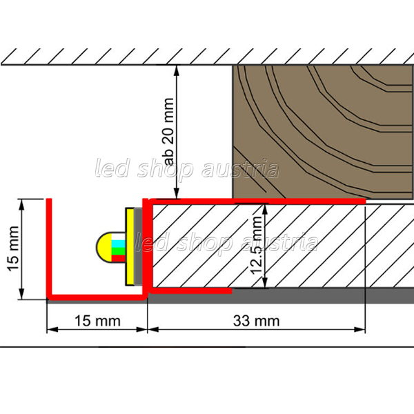 (Bild für) LED Trockenbau Konstruktionsprofil Zinkblech DSL Flex 2000mm