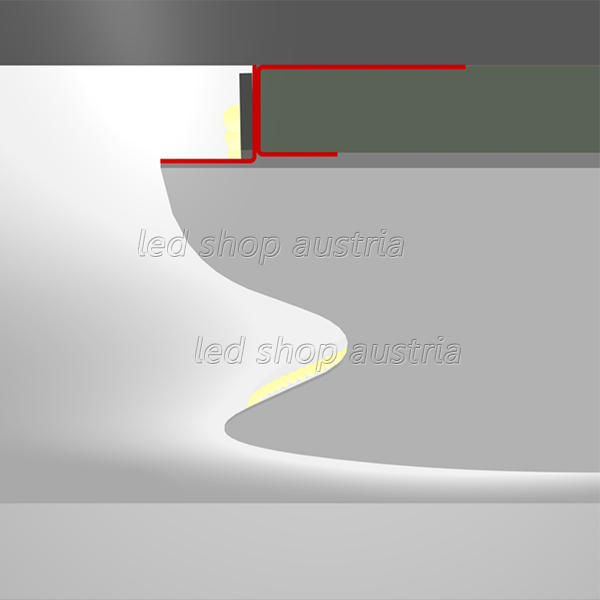 (Bild für) LED Trockenbau Konstruktionsprofil Zinkblech ADP Flex 2000mm