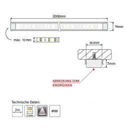 LED Profil ALU MINI XL 2000mm