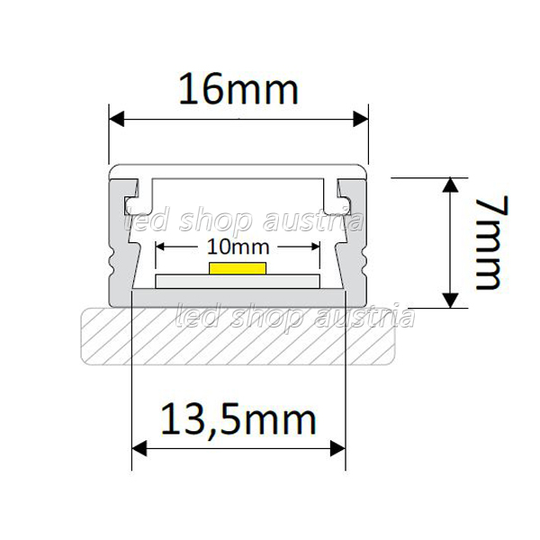 (Bild für) LED Profil ALU MINI XL 2000mm