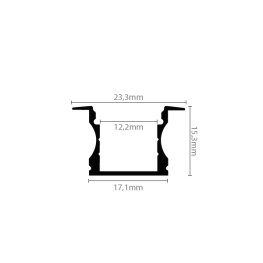 LED Profil ALU Recessed_2 2000mm