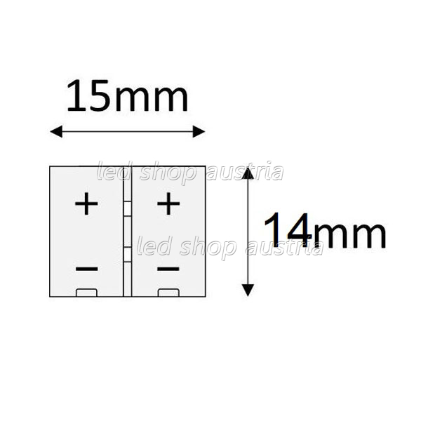 (Bild für) LED Stripe Steckverbinder 2 Adern f. 10mm Strips (lötfrei)
