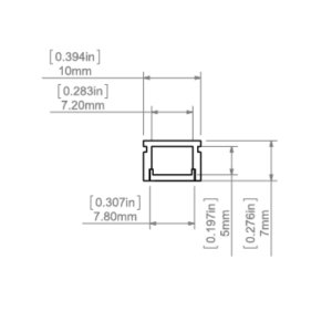 LED Profil PIKO Silber 2000mm