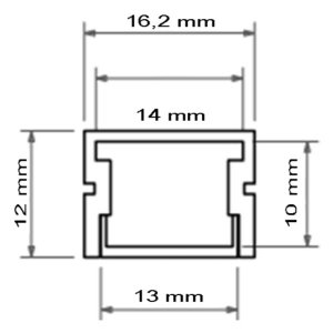 LED Profil PDS-4-PLUS Silber 2000mm