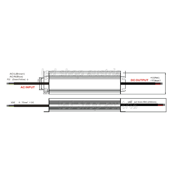 (Bild für) LED Trafo IP67 für LED Leuchtmittel - 24V 200W DC