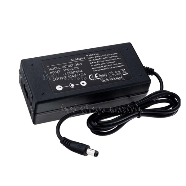 (Bild für) LED Steckernetzteil- 24V 36W DC