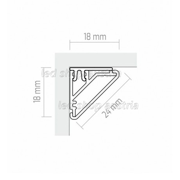 LED Profil ALU Corner LINE 2000mm