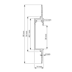 LED Profil ALU DEOLINE TYP C 2000mm