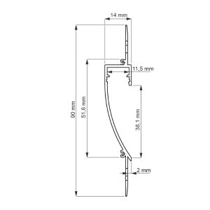 LED Profil ALU DEOLINE TYP J 2000mm