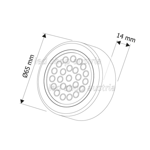 12V LED Möbel- Aufbauleuchte 2W 200 Lumen