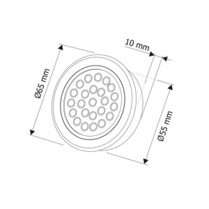 12V LED Möbel- Einbauleuchte 2W 200 Lumen