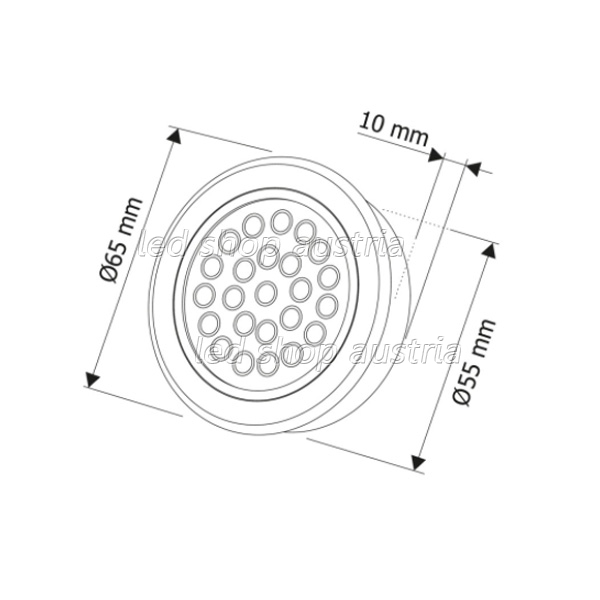 12V LED Möbel- Einbauleuchte 2W 200 Lumen