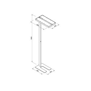 100W PREMIUM LED OFFICE Stehleuchte Up-Down