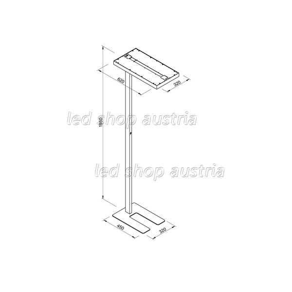 100W PREMIUM LED OFFICE Stehleuchte Up-Down