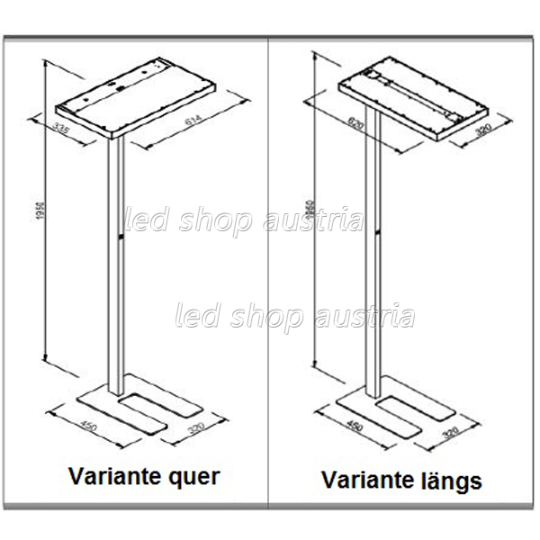 PREMIUM LED OFFICE Stehleuchte Up-Down 15.000lm