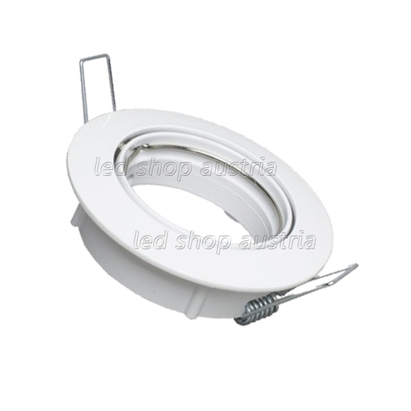 (Bild für) Einbaurahmen rund für 50mm LED Spots weiß ZAMAK Druckguss