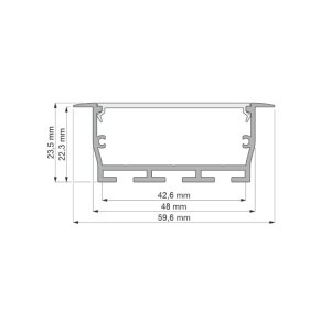 LED Einbau- Profil FOBOS XL 2000mm