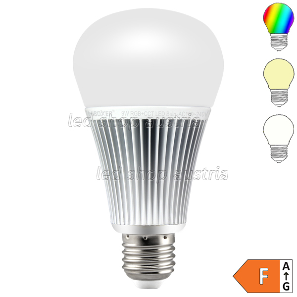 Smart Home LED E27 RGB+CCT LED Birne 9W 2,4GHz