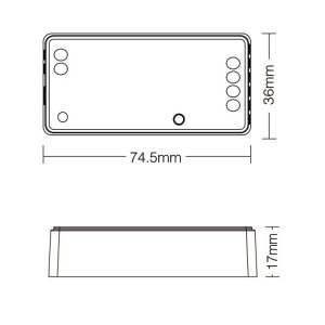 WIFI LED 2 in 1 12A Receiver/Dimmer/Push Dimmer (Pilot)