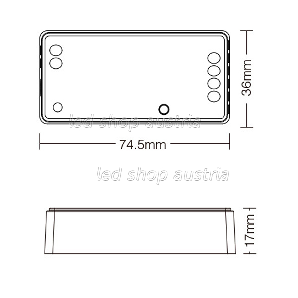 WIFI LED 2 in 1 12A Receiver/Dimmer/Push Dimmer (Pilot)