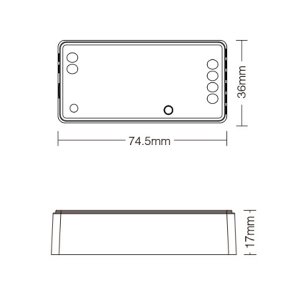 3 in 1 RGB, RGB-CCT, RGB-W 12A Receiver/Dimmer (Pilot)