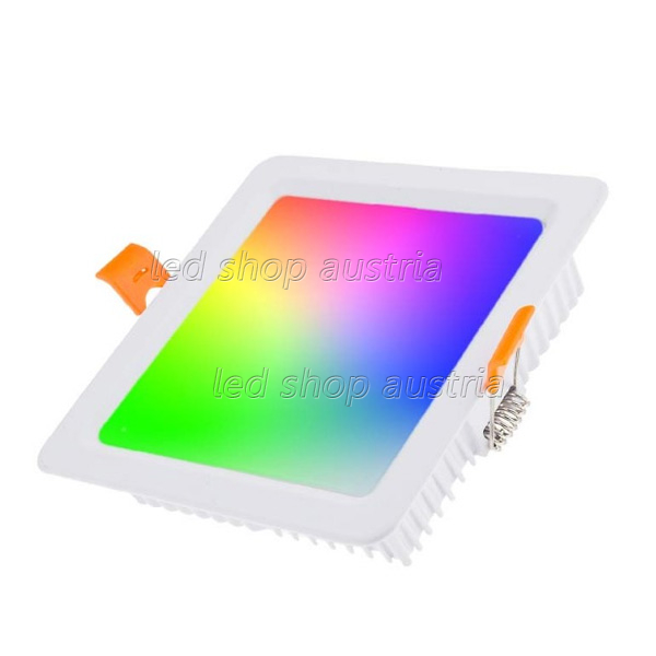 Smart Home LED DOWNLIGHT quadratisch RGB+CCT 9W 2,4GHz