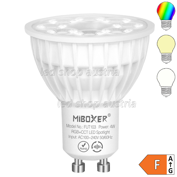 Smart Home LED GU10 RGB+CCT LED Spot 4W 2,4GHz