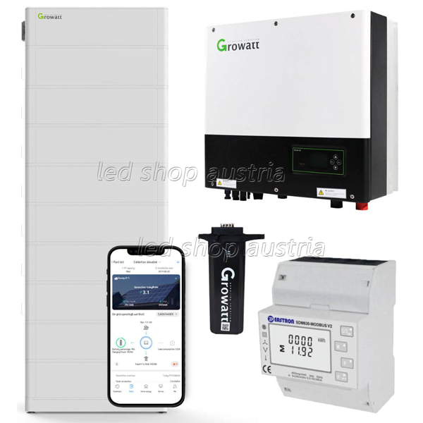 Growatt SPH10000TL3-BH-UP 10kW Hybrid Wechselrichter + 20.4kWh Hochvolt Solarspeicher-Set