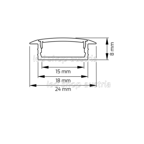 (Bild für) LED Profil ALU INLINE-Z 2000mm