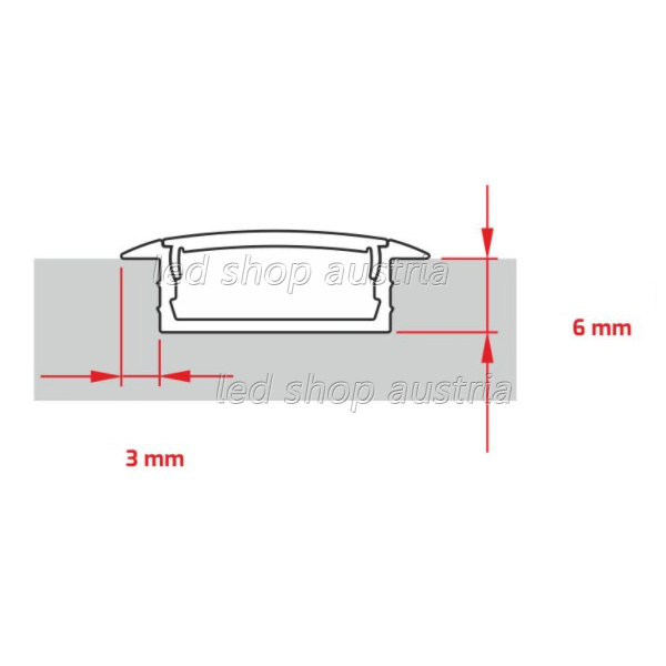 (Bild für) LED Profil ALU INLINE-Z 2000mm