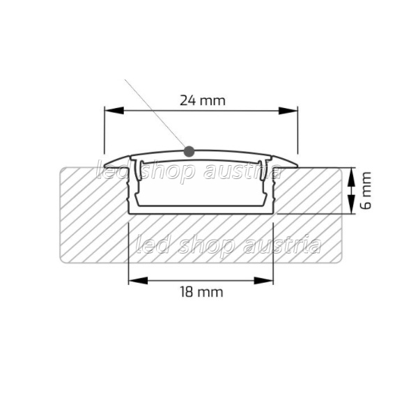 (Bild für) LED Profil ALU INLINE-Z 2000mm