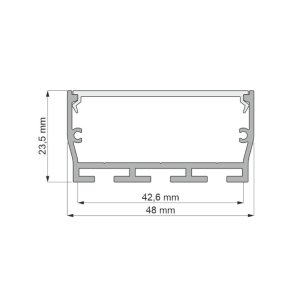 LED Aufbau- Profil JAPET XL 2000mm