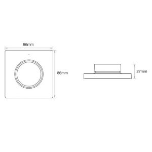 LED Single Color RF- Wand- Drehdimmer Fernbedienung (Pilot)