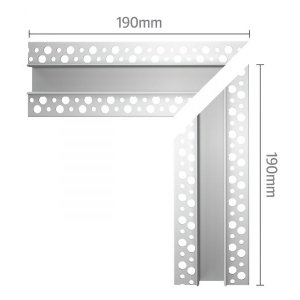 Gipskarton_5 Eckverbinder 90° mit Abdeckung 190x190mm