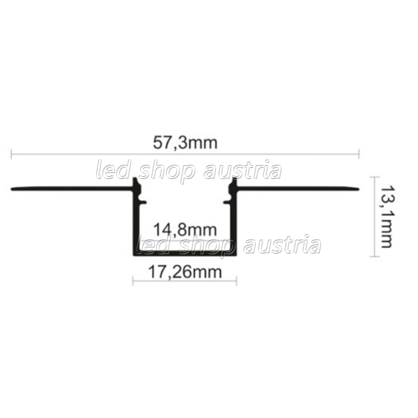 LED Profil ALU Gipskarton_9 2000mm