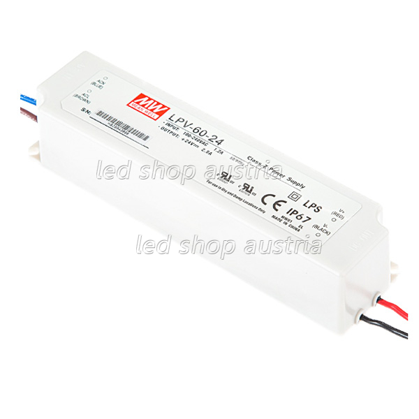 (Bild für) LED Trafo MEAN WELL LPV-Series IP67- 24V 60W DC