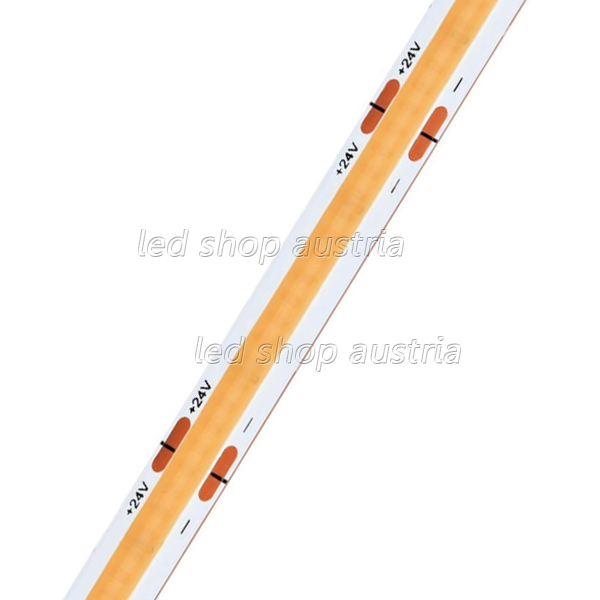 LED COB Strip 24V 528LED/m 12W/m CRI >92 5m Rolle selbstklebend warmweiß