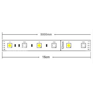 LED Stripe 24V RGB+neutralweiß (RGB-NW) 5m Rolle inkl. Klebeband