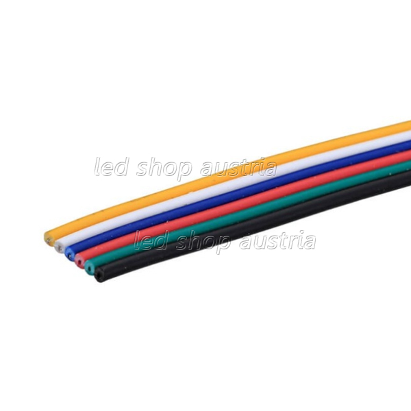 (Bild für) Verbindungskabel 6 x 0,14mm² RGB+CCT- 1 Meter