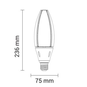 E27 LED Kolbenlampe 2500lm 25W kaltweiß