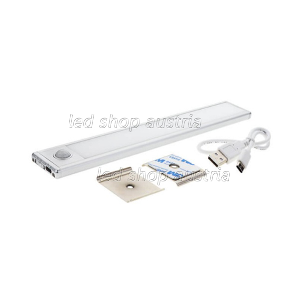 (Bild für) LED Akku- Schrankleuchte 1.5W weiß mit Bewegungsmelder warmweiß